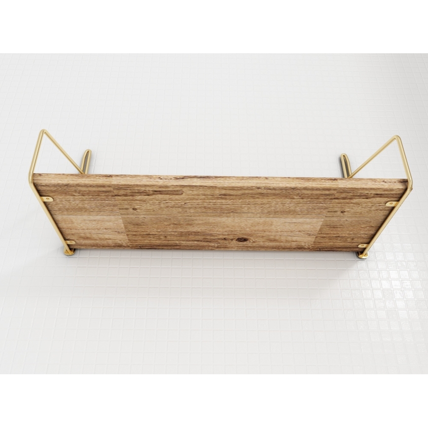 Sieninė lentyna 45x16 cm ąžuolas/auksas