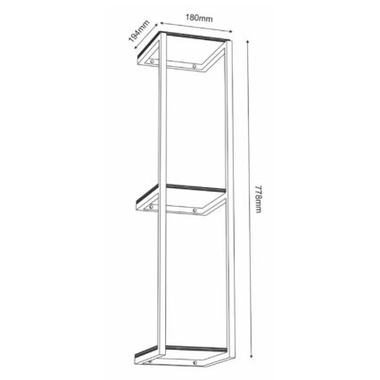 Sieninė lentyna 77,5x18 cm