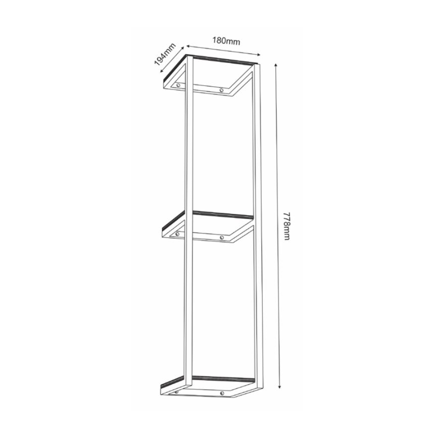 Sieninė lentyna 77,5x18 cm