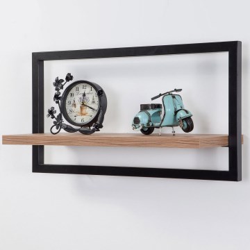 Sieninė lentyna DECOR 35x65 cm juoda/ruda