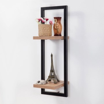 Sieninė lentyna DECOR 75x25 cm ruda/juoda