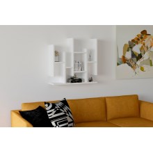 Sieninė lentyna FLOWER 68,8x70 cm balta