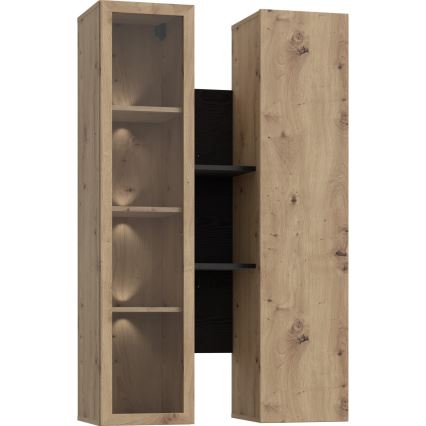 Sieninė lentyna INAR ąžuolas/juoda