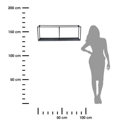 Sieninė lentyna LOFT 30x90 cm