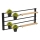 Sieninė lentyna su gėlių vazonais ir LED apšvietimas SHELF 50x118 cm juoda/smėlio spalva/pušis