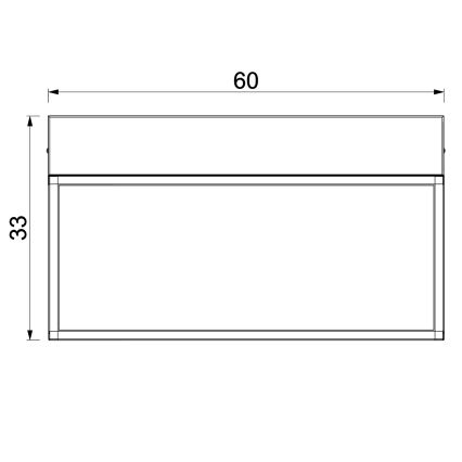 Sieninė lentyna su LED apšvietimu SHELF 33x60 cm juoda