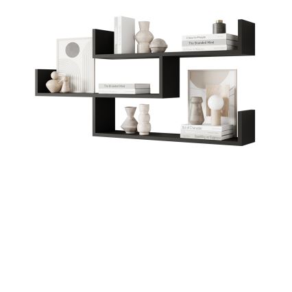 Sieninė lentyna TRIO 55x119 cm grafito spalvos