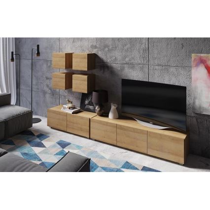 Sieninė spintelė PAVO 34x34 cm auksinis ąžuolas