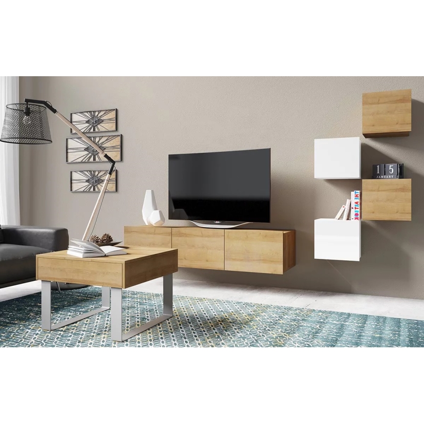 Sieninė spintelė PAVO 34x34 cm auksinis ąžuolas