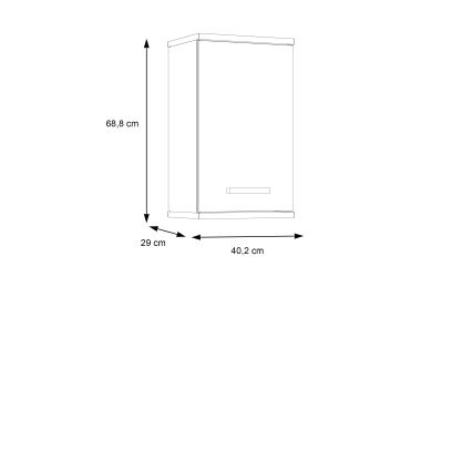 Sieninė vonios spintelė VENOM antracitas/ruda