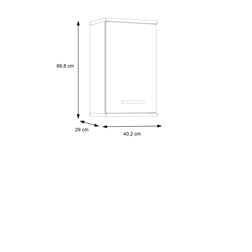 Sieninė vonios spintelė VENOM antracitas/ruda