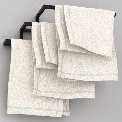 Sienininis rankšluosčių laikiklis 19x58 cm juodas