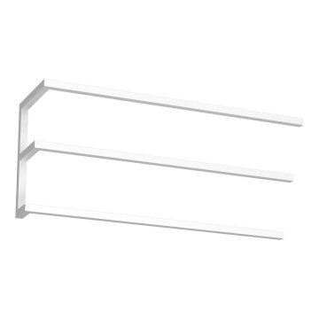 Sienininis rankšluosčių laikiklis 25x60 cm baltas