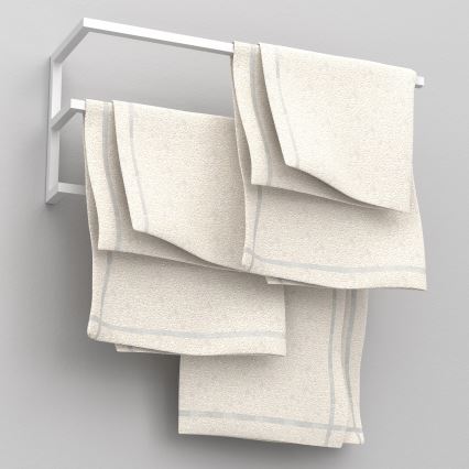 Sienininis rankšluosčių laikiklis 25x60 cm baltas