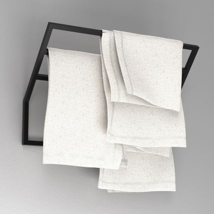 Sienininis rankšluosčių laikiklis 37x60 cm juodas