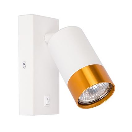 Sieninis akcentinis šviestuvas 1xGU10/35W/230V baltas/aukso