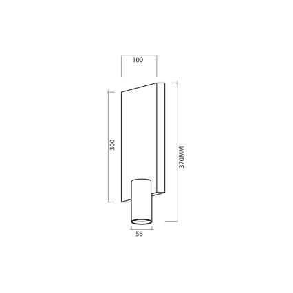 Sieninis akcentinis šviestuvas GENESIS 1xGU10/8W/230V juoda