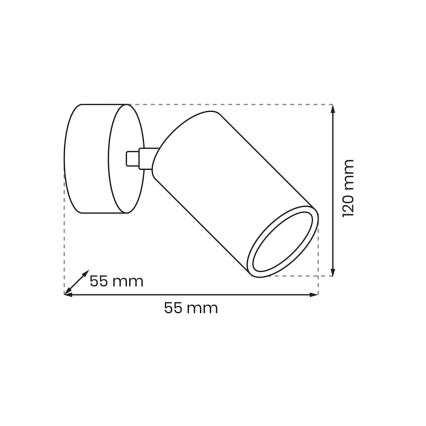 Sieninis akcentinis šviestuvas HUDSON 1xGU10/8W/230V baltas