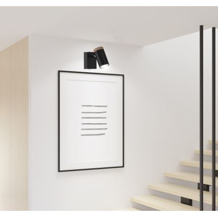 Sieninis akcentinis šviestuvas LAGOS 1xGU10/15W/230V juoda/ruda