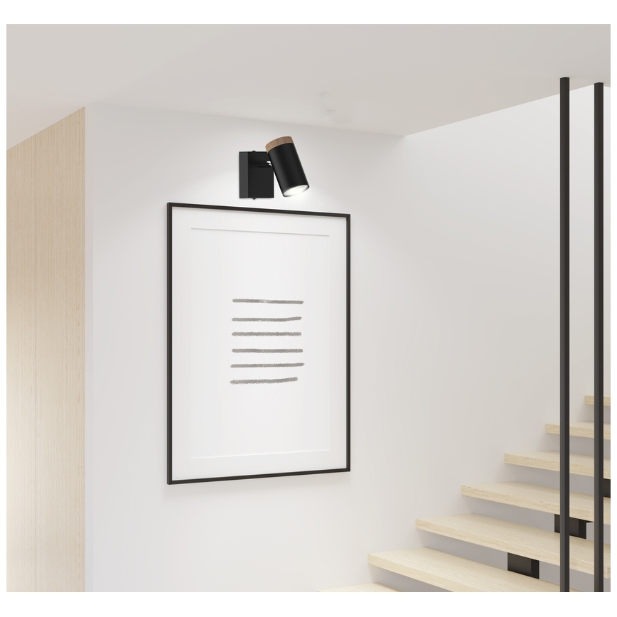 Sieninis akcentinis šviestuvas LAGOS 1xGU10/15W/230V juoda/ruda
