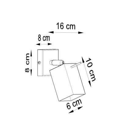 Sieninis akcentinis šviestuvas MERIDA 1xGU10/40W/230V balta