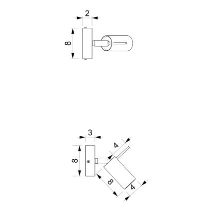 Sieninis akcentinis šviestuvas PRESTON 1xGU10/MR11/40W/230V baltas/aukso