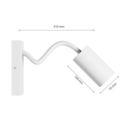Sieninis akcentinis šviestuvas SQUALLA VARIOSA 1xGU10/10W/230V balta