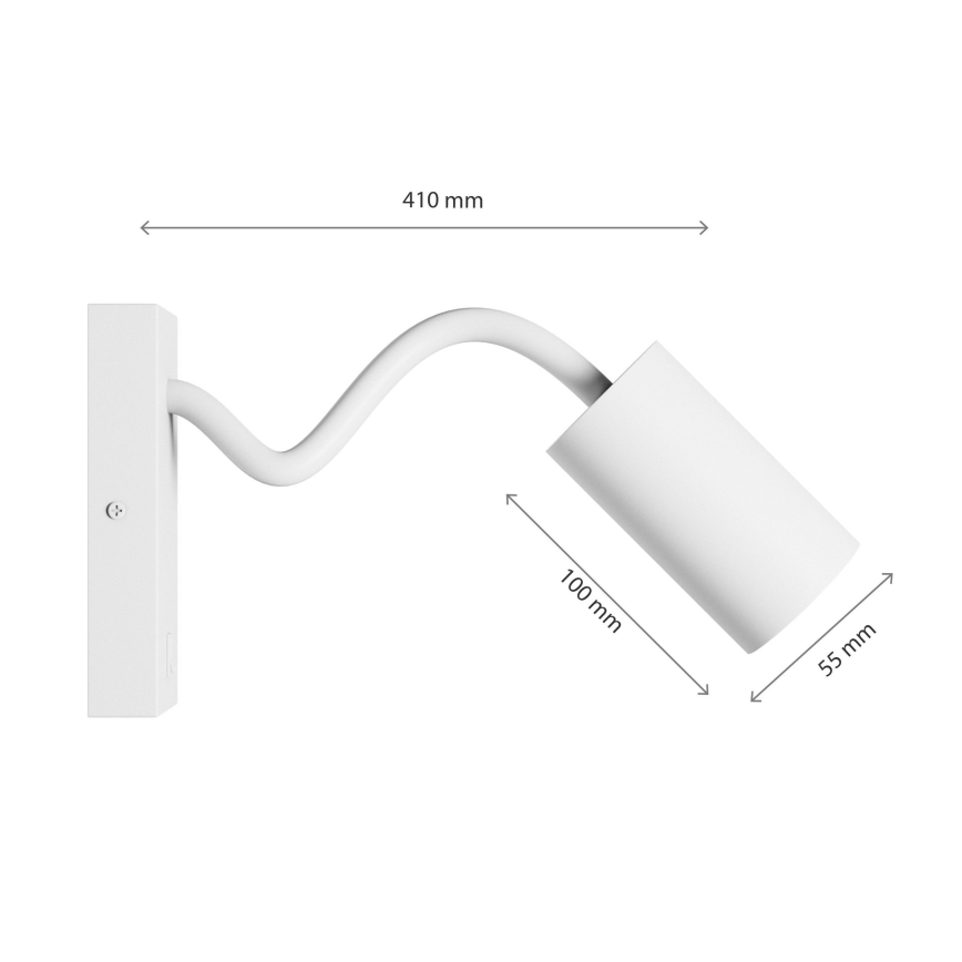 Sieninis akcentinis šviestuvas SQUALLA VARIOSA 1xGU10/10W/230V balta