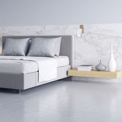 Sieninis akcentinis šviestuvas TERRA 1xGU10/8W/230V balta/ąžuolas