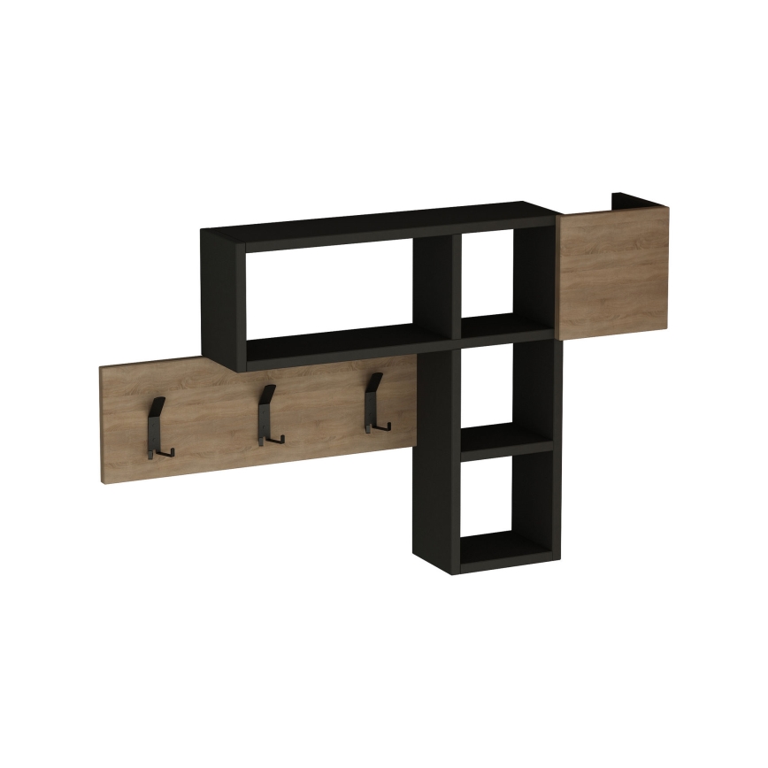 Sieninis kabykla su lentyna GAME 61x99,5 cm smėlio/antracito spalvos