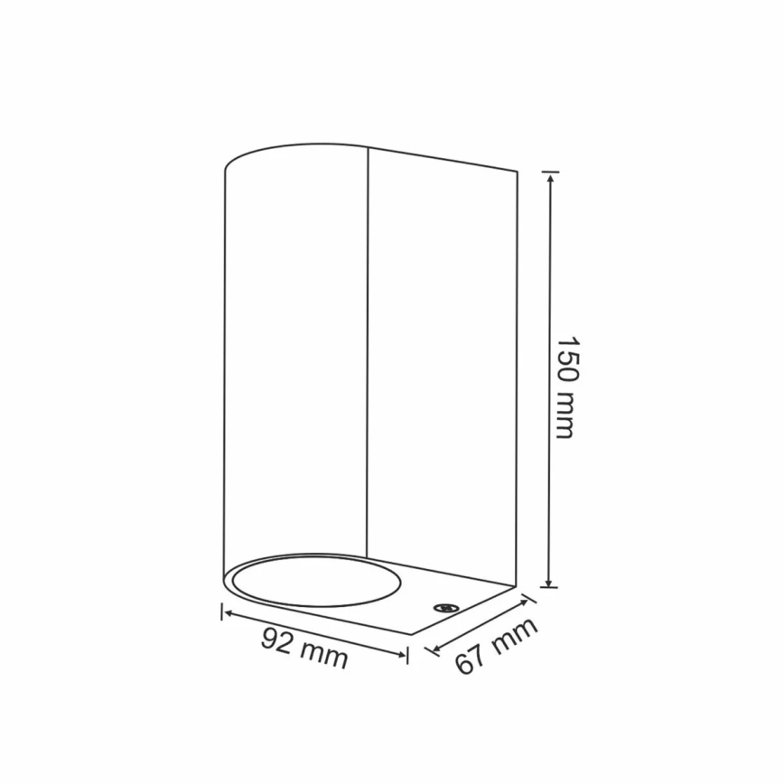 Sieninis kryptinis lauko šviestuvas BOSTON 2xGU10/10W/230V IP44