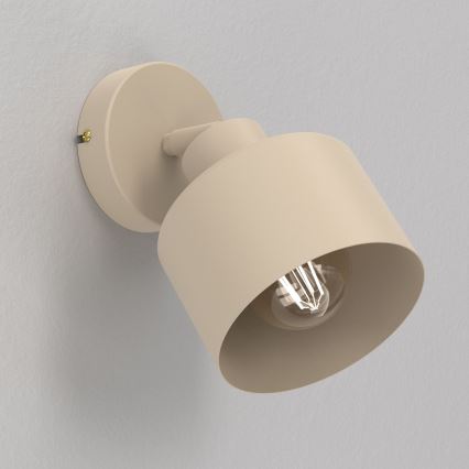 Sieninis kryptinis šviestuvas PARKLA 1xE27/15W/230V smėlio spalvos