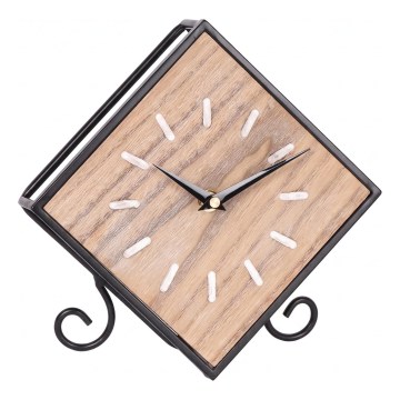 Sieninis laikrodis 1xAA 21,5x22 cm smėlinis/juodas