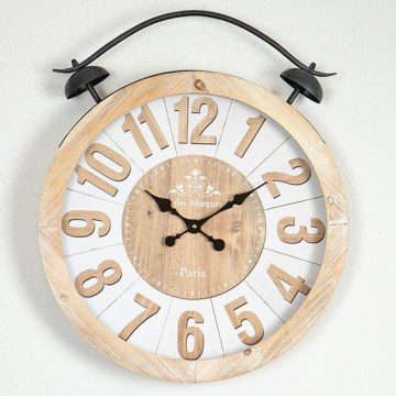 Sieninis laikrodis 1xAA diametras 50 cm smėlio spalva
