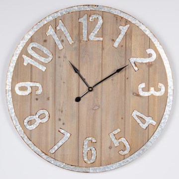 Sieninis laikrodis 1xAA diametras 60 cm smėlio spalva