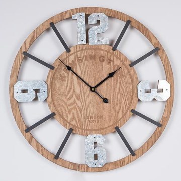 Sieninis laikrodis 1xAA diametras 60 cm smėlio spalva