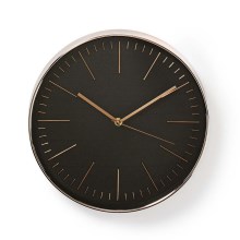 Sieninis laikrodis 1xAA juoda/rožinė
