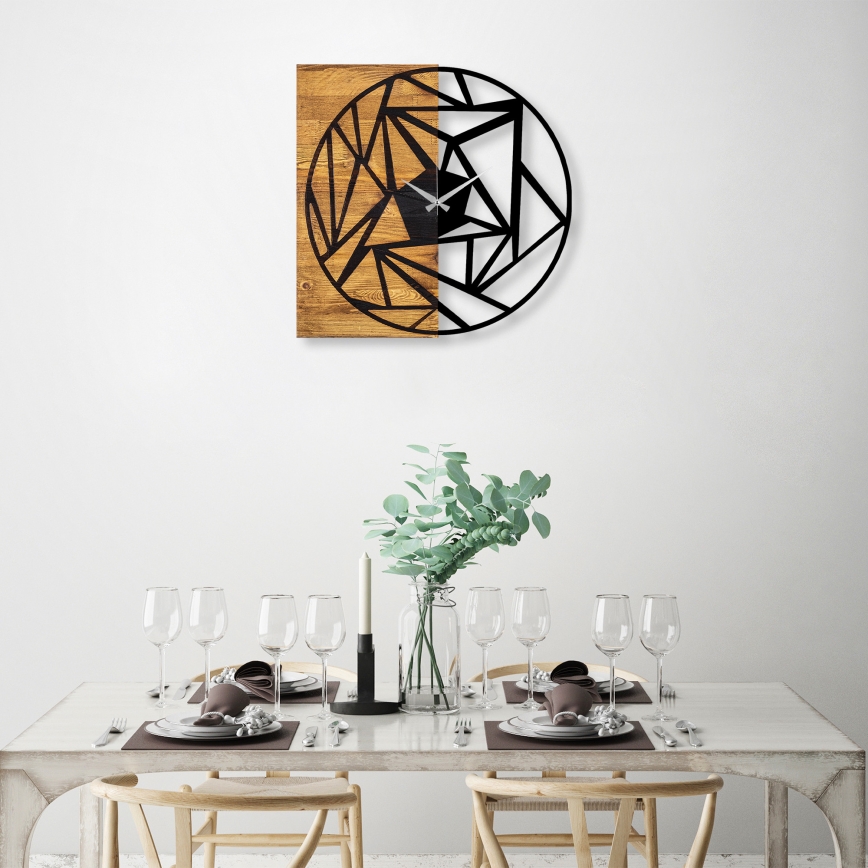 Sieninis laikrodis 60x58 cm 1xAA medis/metalas