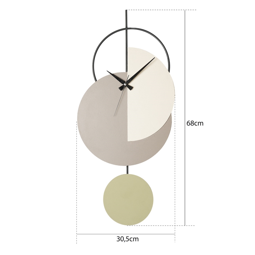 Sieninis laikrodis 68x30,5 cm 1xAA