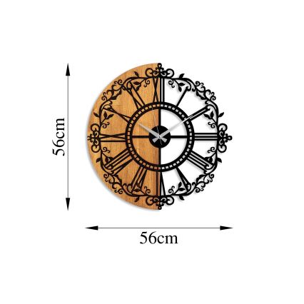 Sieninis laikrodis diametras 56 cm 1xAA medis/metalas