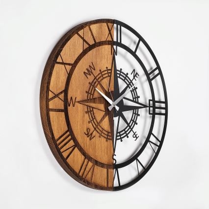 Sieninis laikrodis diametras 56 cm 1xAA medis/metalas