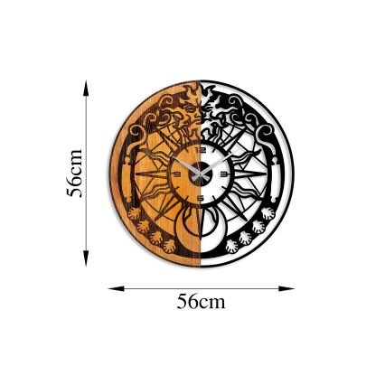 Sieninis laikrodis diametras 56 cm 1xAA medis/metalas