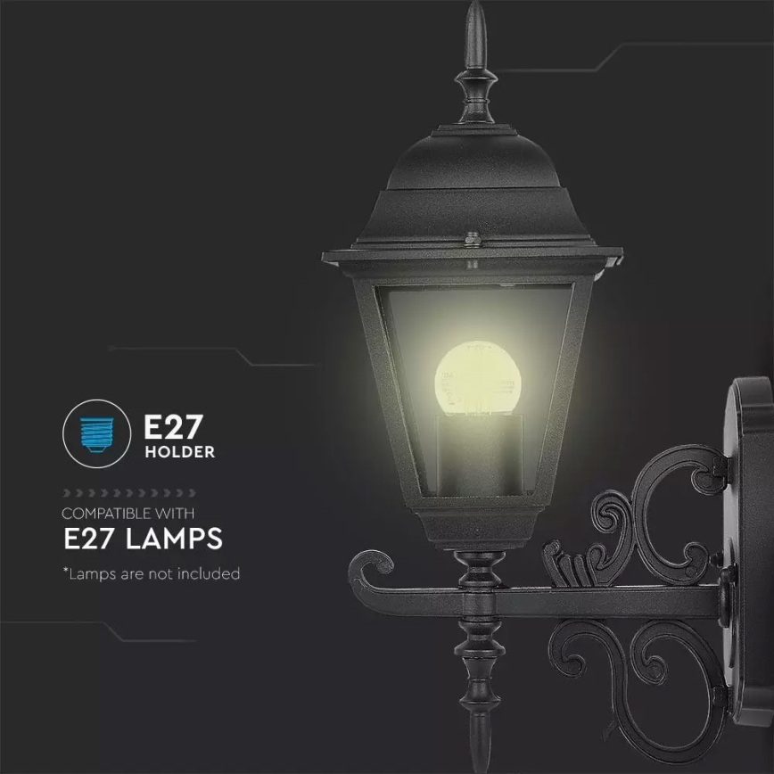 Sieninis lauko šviestuvas 1xE27/60W/230V IP44