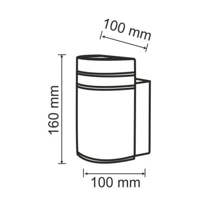 Sieninis lauko šviestuvas GILBERT 1xGU10/10W/230V IP44