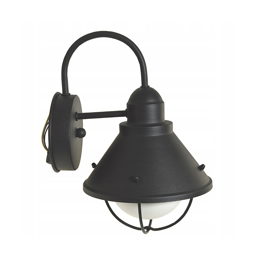 Sieninis lauko šviestuvas LAVINA 1xE27/60W/230V IP44 juodas