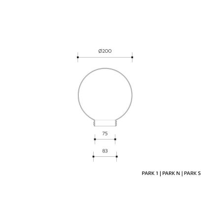 Sieninis lauko šviestuvas su jutikliu PARK 1xE27/60W/230V