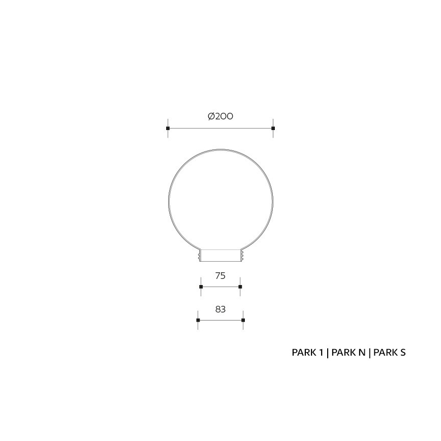 Sieninis lauko šviestuvas su jutikliu PARK 1xE27/60W/230V