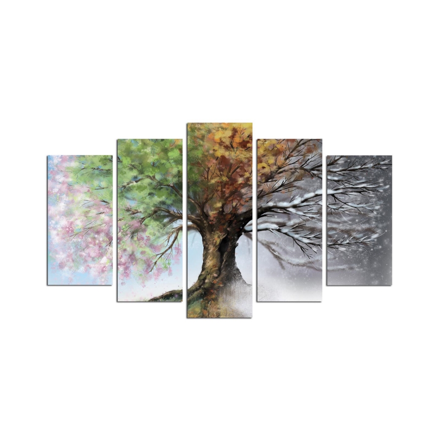 Sieninis paveikslas 5 vnt. 110x60 cm medis