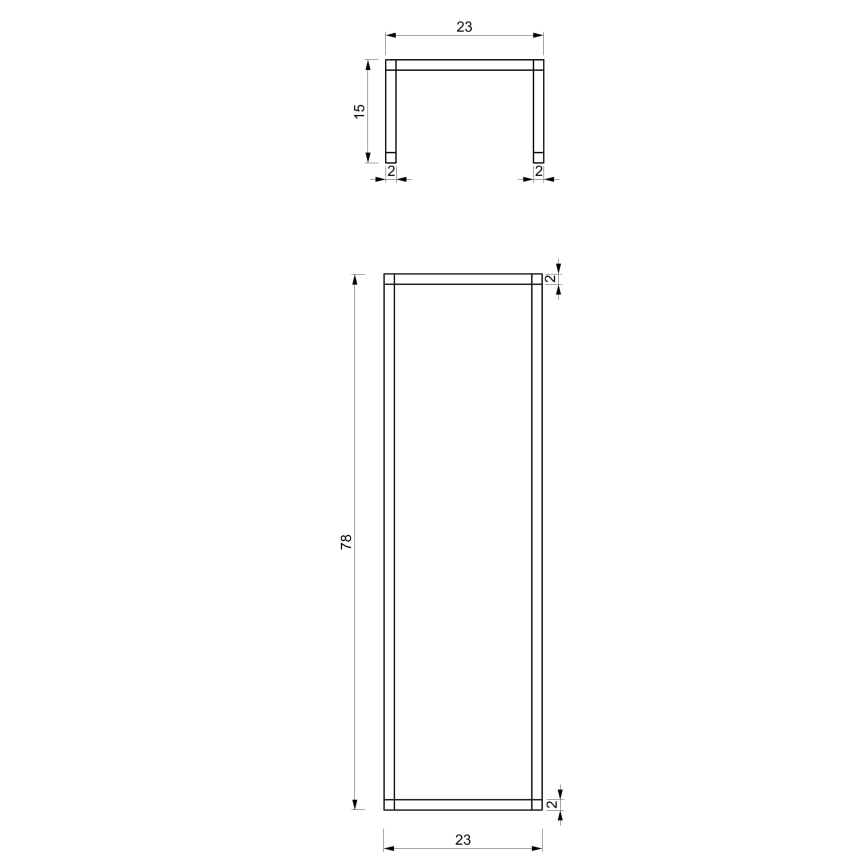 Sieninis rankšluosčių laikiklis 78x23 cm baltas