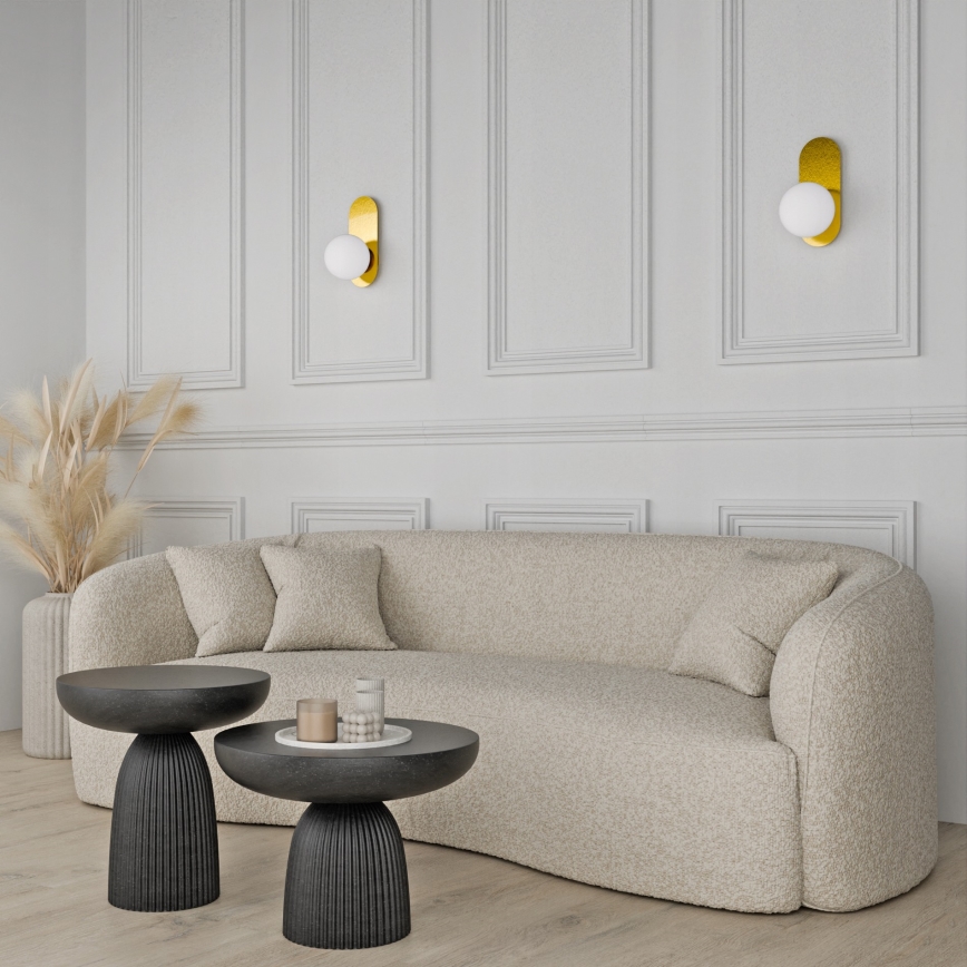 Sieninis šviestuvas 1xE27/40W/230V auksinis/baltas